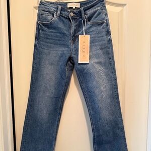 Risen Mid Rise Ankle Straight Jeans 5/27